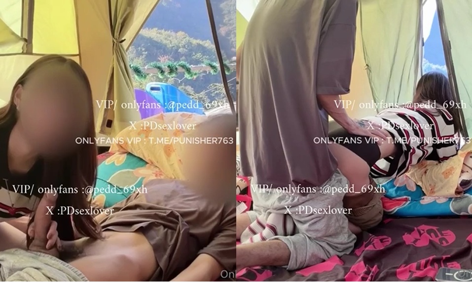 THAIXXX คลิปหลุด pedd_69xh น้องบันสาวน่ารักหุ่นเด็ดนมโตโดนแฟนชวนเย็ดยามเช้าแบบเสียวๆ จับอมควยรัวๆแล้วค่อยแอ่นหีให้เย็ดแล้วโผล่หัวออกนอกเต็นท์